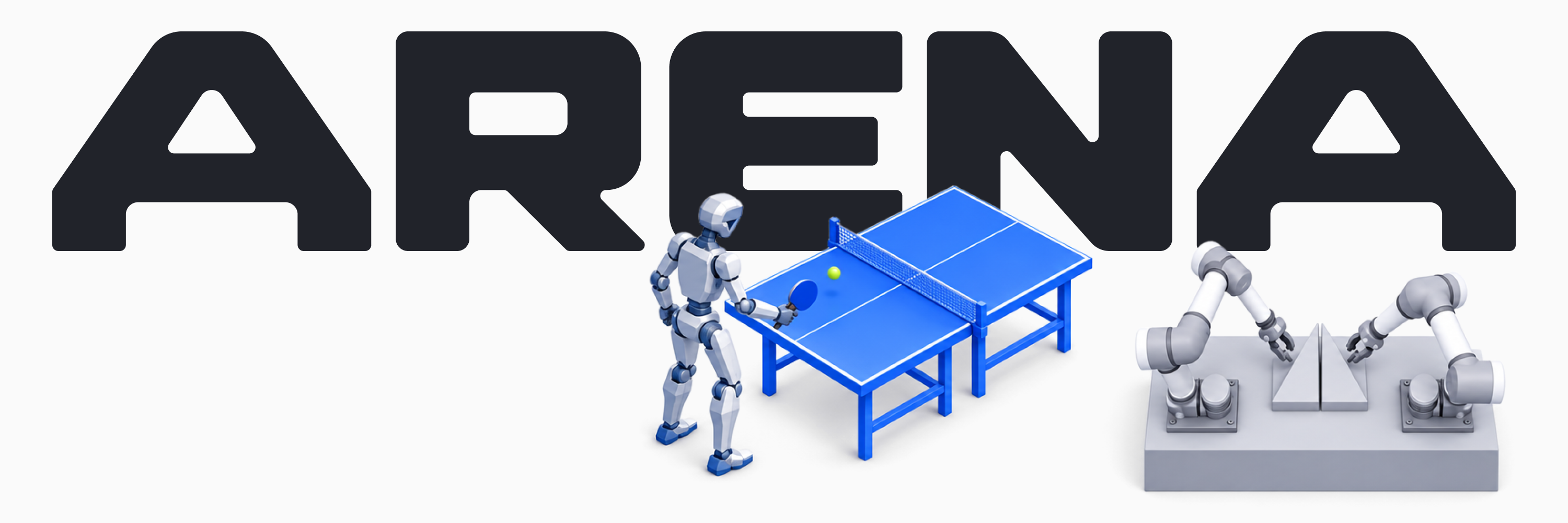 ARENA — a humanoid playing table tennis beside two robotic arms